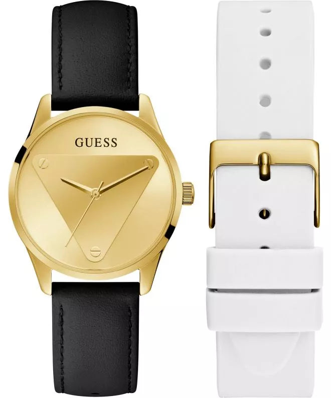 Guess Womens Gold Tone Analog Watch Box Set GW0642L1