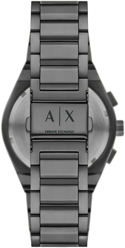 Armani Exchange Watch for Men, Automatic Movement and 46mm Case Size with Stainless Steel, Leather or Silicone Stra