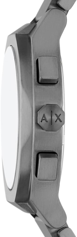 Armani Exchange Watch for Men, Automatic Movement and 46mm Case Size with Stainless Steel, Leather or Silicone Stra
