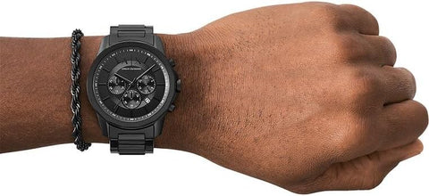 Armani Exchange Watch for Men, Automatic Movement and 46mm Case Size with Stainless Steel, Leather or Silicone Strap