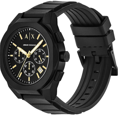 Armani Exchange Watch for Men, Chronograph Movement and 46mm Case Size with Stainless Steel, Leather or Silicone Strap