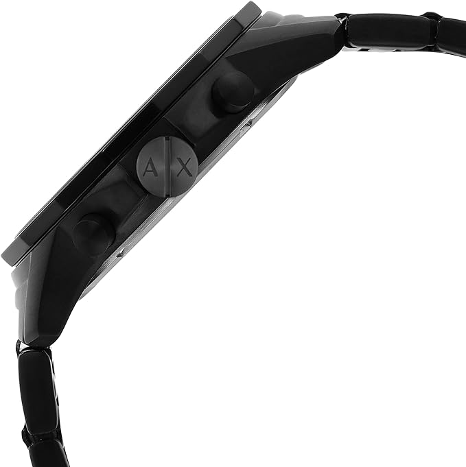 Armani Exchange - Chronograph Dress Watch for Men with Stainless Steel, Silicone or Leather Band - Black