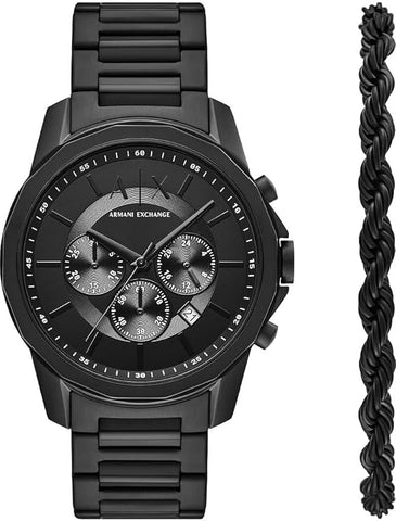 Armani Exchange Watch for Men, Automatic Movement and 46mm Case Size with Stainless Steel, Leather or Silicone Strap