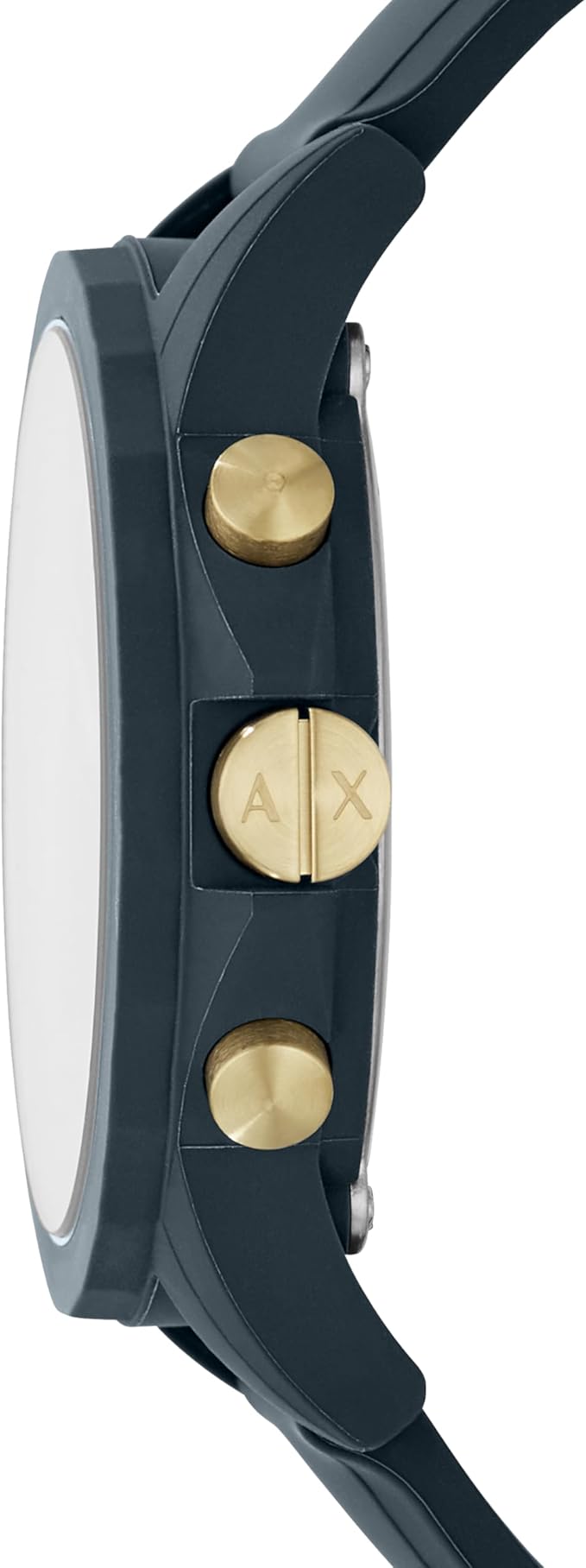 Armani Exchange Men's Stainless Steel Analog-Quartz Watch with Silicone Strap - Blue