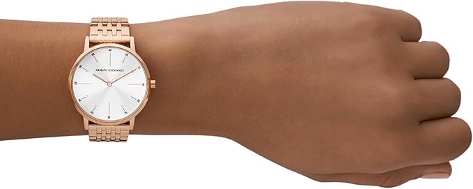 Armani Exchange - Women's Watch, Three-Hand Watch for Women with Stainless Steel or Leather Band