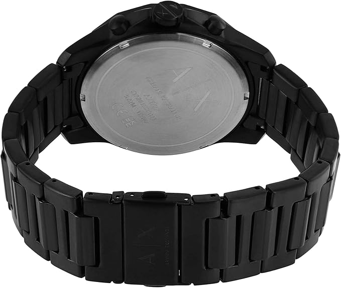 Armani Exchange - Chronograph Dress Watch for Men with Stainless Steel, Silicone or Leather Band - Black