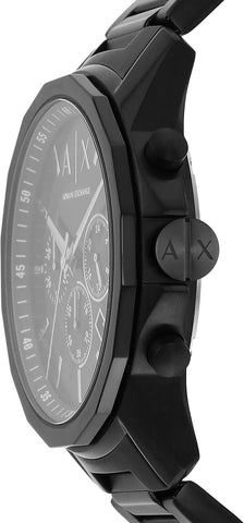 Armani Exchange - Chronograph Dress Watch for Men with Stainless Steel, Silicone or Leather Band - Black