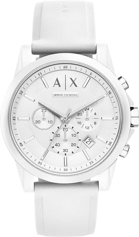 Armani Exchange Men's Stainless Steel Analog-Quartz Watch with Silicone Strap