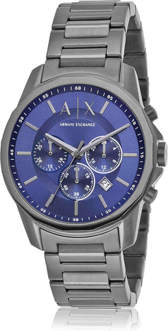 Armani Exchange - Chronograph Dress Watch for Men with Stainless Steel, Silicone or Leather Band - Gray