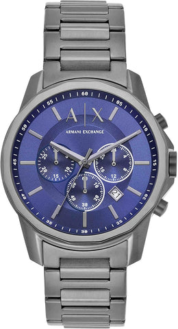 Armani Exchange - Chronograph Dress Watch for Men with Stainless Steel, Silicone or Leather Band - Gray