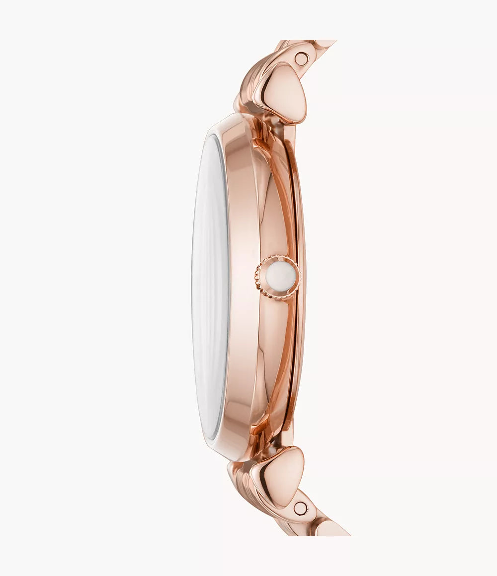 Emporio Armani Women's Two-Hand Rose Gold-Tone Stainless Steel Watch