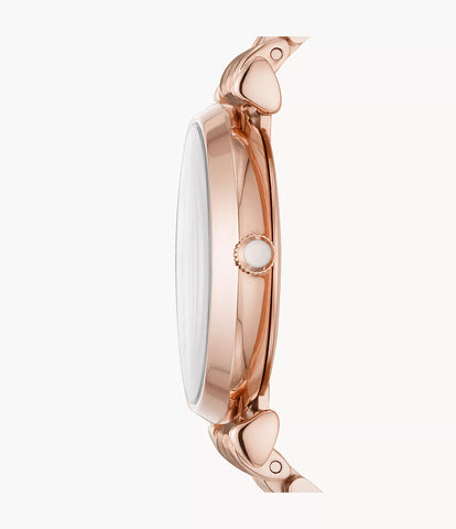 Emporio Armani Women's Two-Hand Rose Gold-Tone Stainless Steel Watch