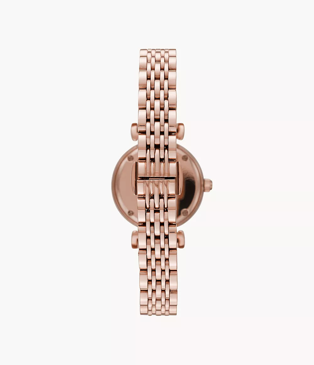 Emporio Armani Two-Hand Rose Gold-Tone Stainless Steel Watch