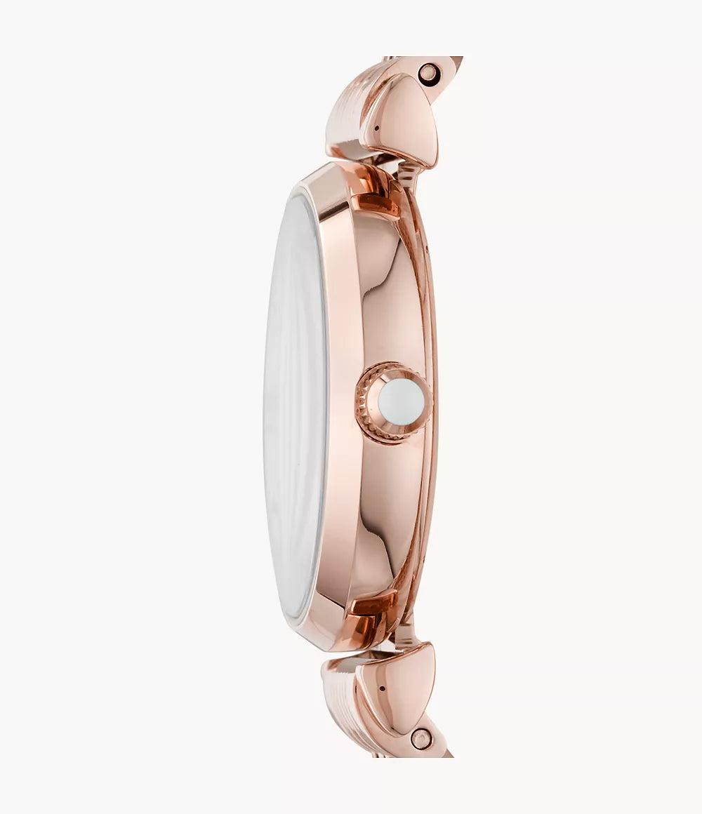 Emporio Armani Two-Hand Rose Gold-Tone Stainless Steel Watch