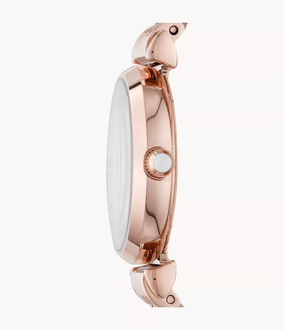 Emporio Armani Two-Hand Rose Gold-Tone Stainless Steel Watch