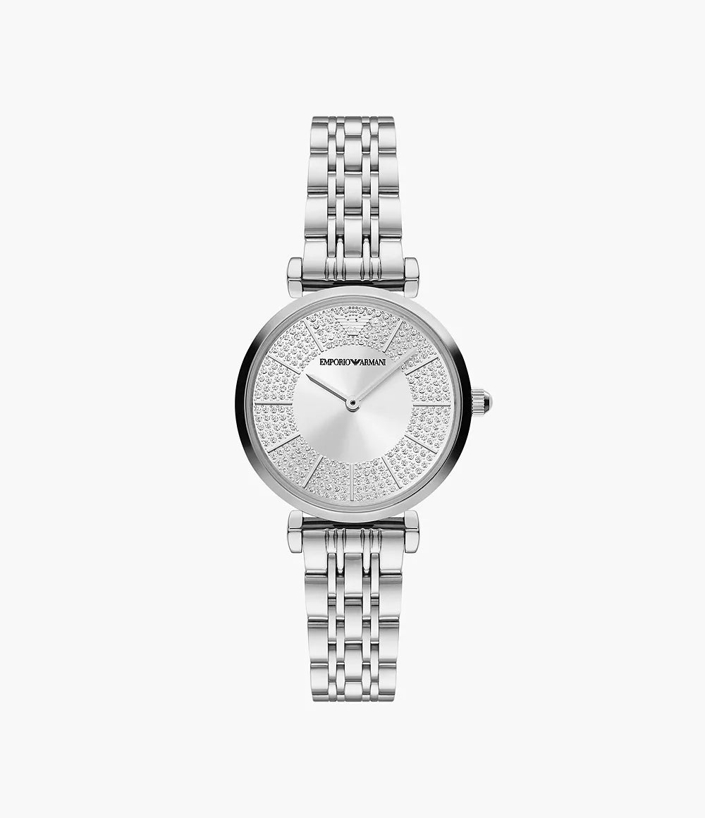 Emporio Armani Two-Hand Stainless Steel Watch