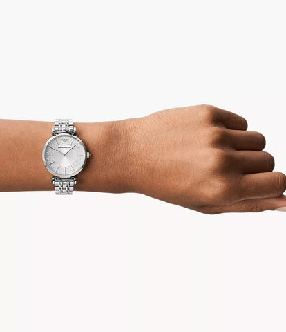 Emporio Armani Two-Hand Stainless Steel Watch