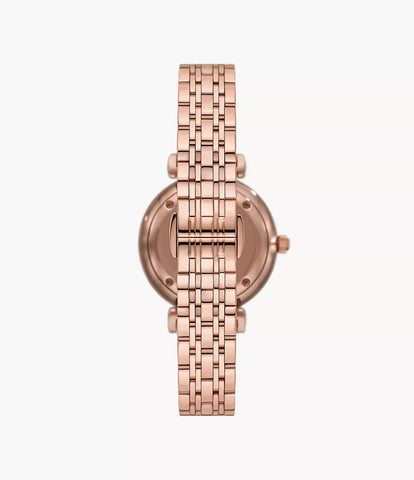 Emporio Armani Two-Hand Rose Gold-Tone Stainless Steel Watch