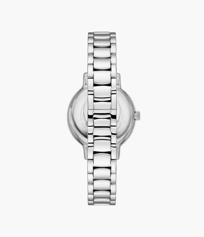 Emporio Armani Three-Hand Stainless Steel Watch - Silver