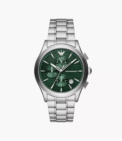Emporio Armani Chronograph Stainless Steel Watch - Silver