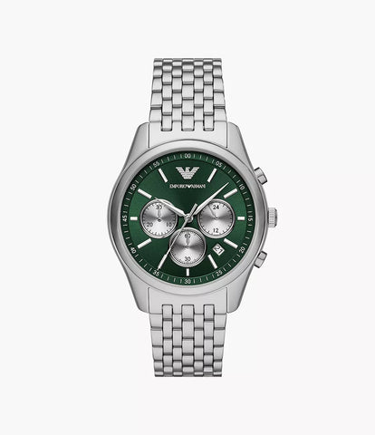 Emporio Armani Chronograph Stainless Steel Watch - Silver
