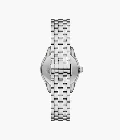 Emporio Armani Three-Hand Date Stainless Steel Watch - Silver