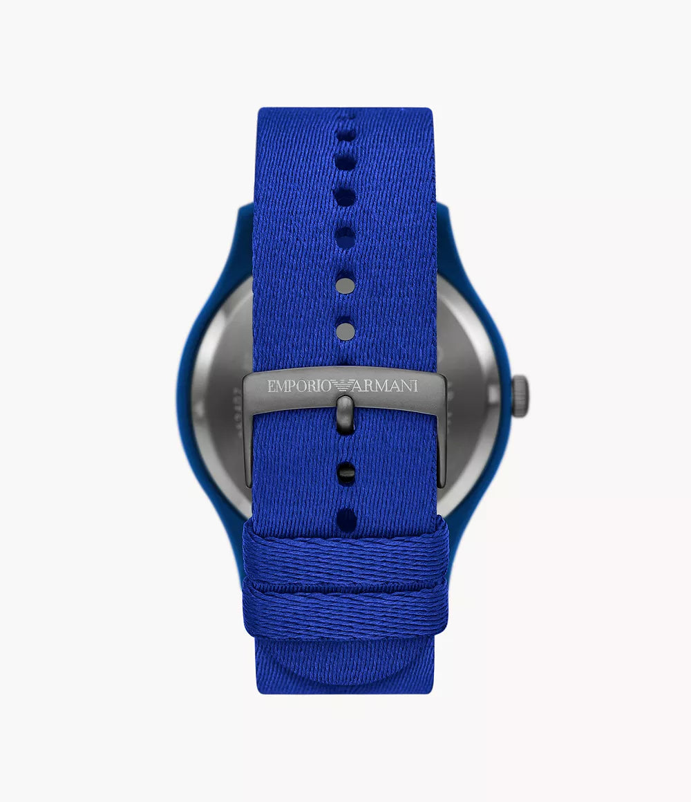 Emporio Armani Three-Hand Blue Tide Ocean Material Watch