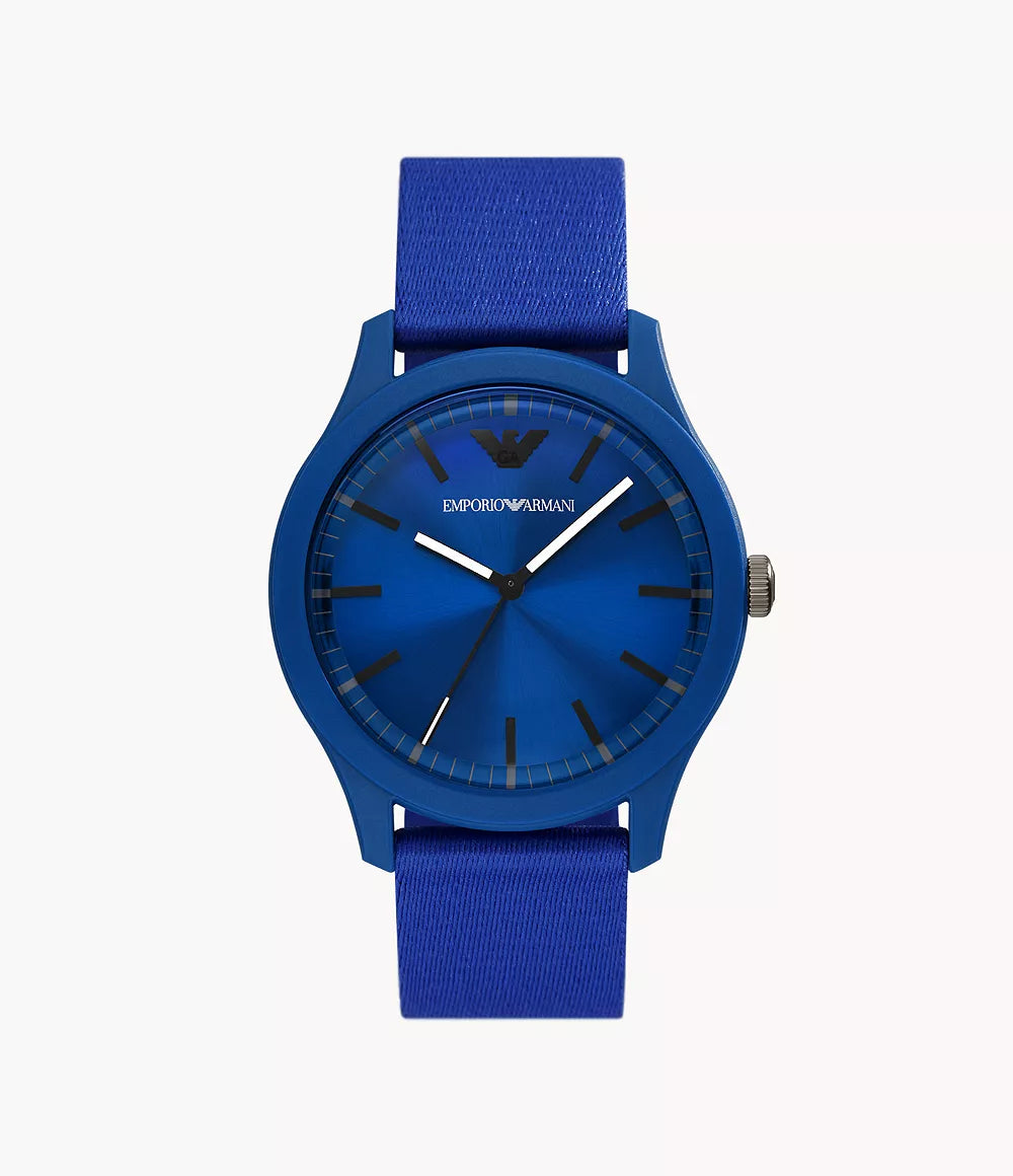 Emporio Armani Three-Hand Blue Tide Ocean Material Watch