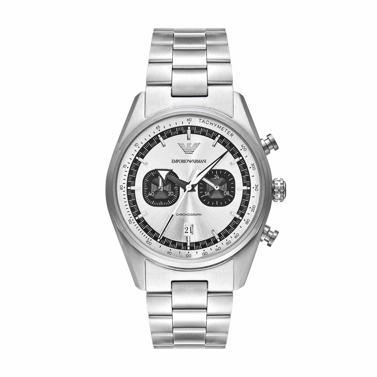 Emporio Armani Silver Tone Chronograph Watch AR11636