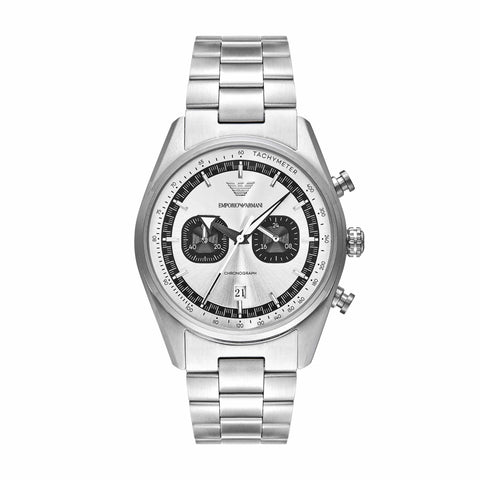 Emporio Armani Silver Tone Chronograph Watch AR11636