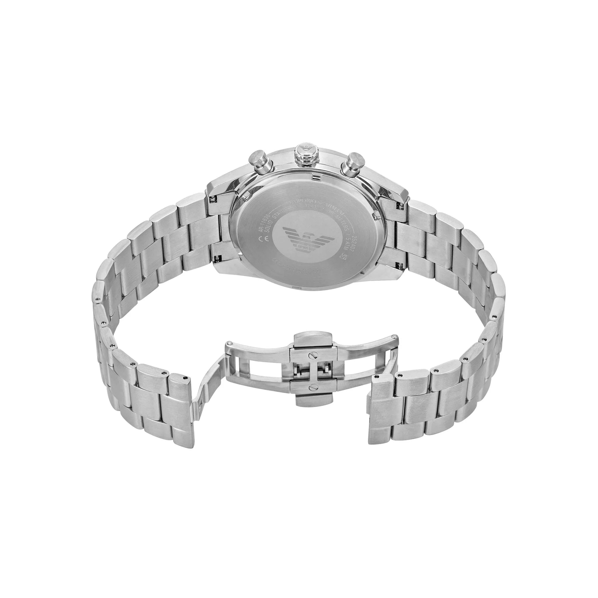 Emporio Armani Silver Tone Chronograph Watch AR11636