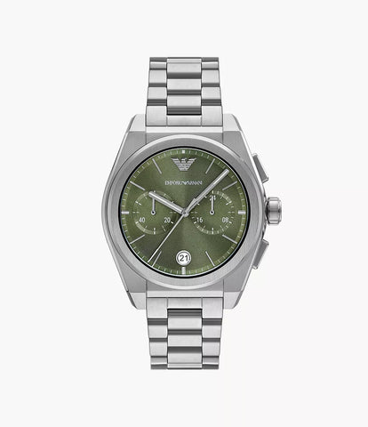 Emporio Armani Chronograph Stainless Steel Watch - Silver