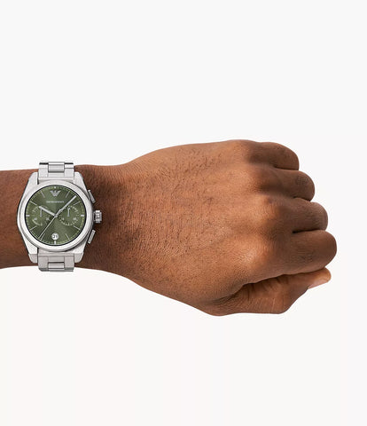 Emporio Armani Chronograph Stainless Steel Watch - Silver