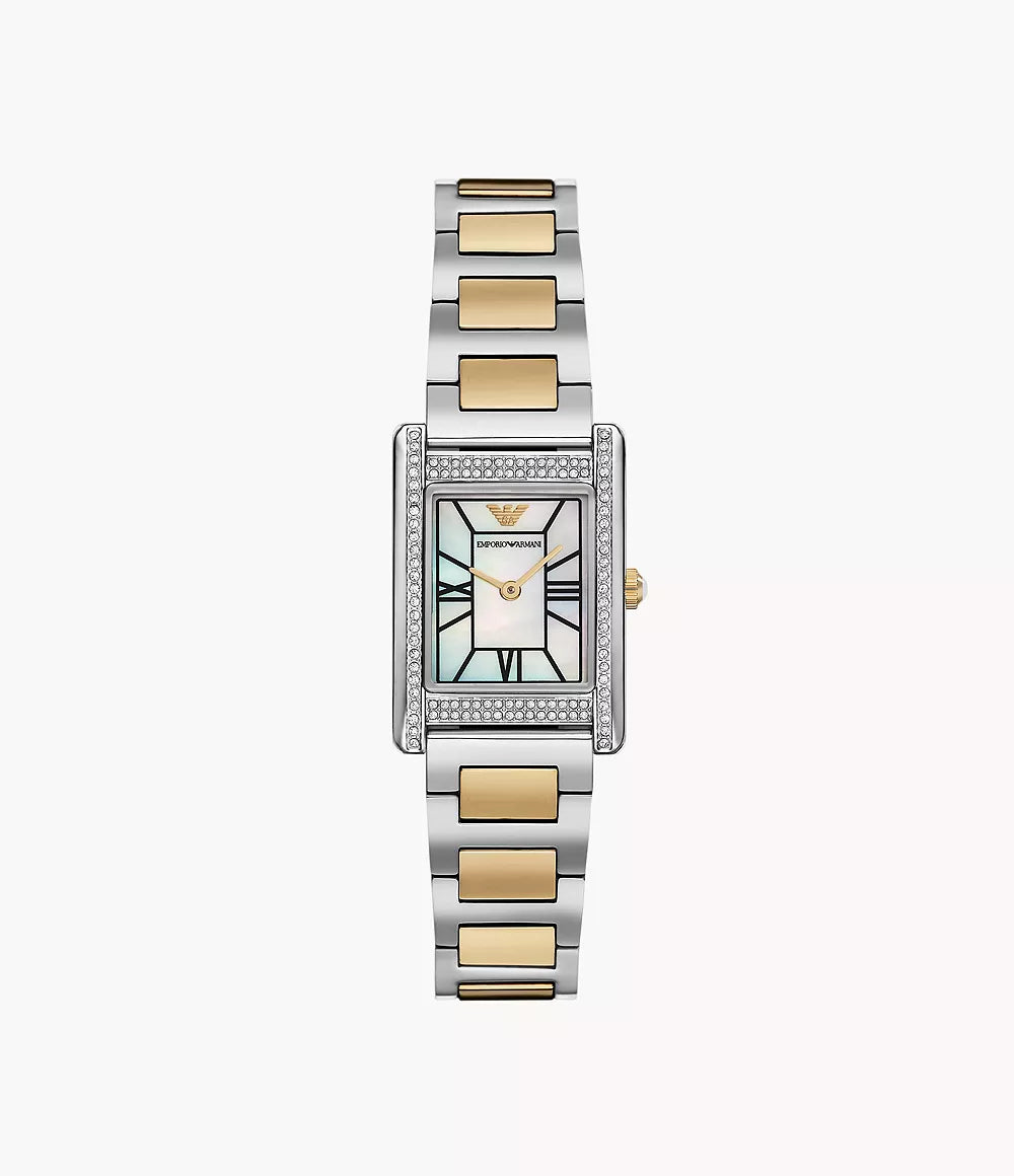 Emporio Armani Two-Hand Two-Tone Stainless Steel Watch - Silver & Gold