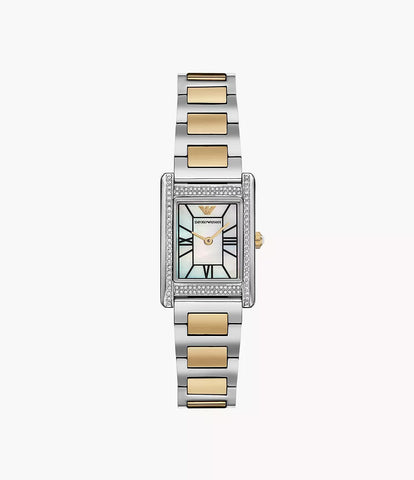 Emporio Armani Two-Hand Two-Tone Stainless Steel Watch - Silver & Gold
