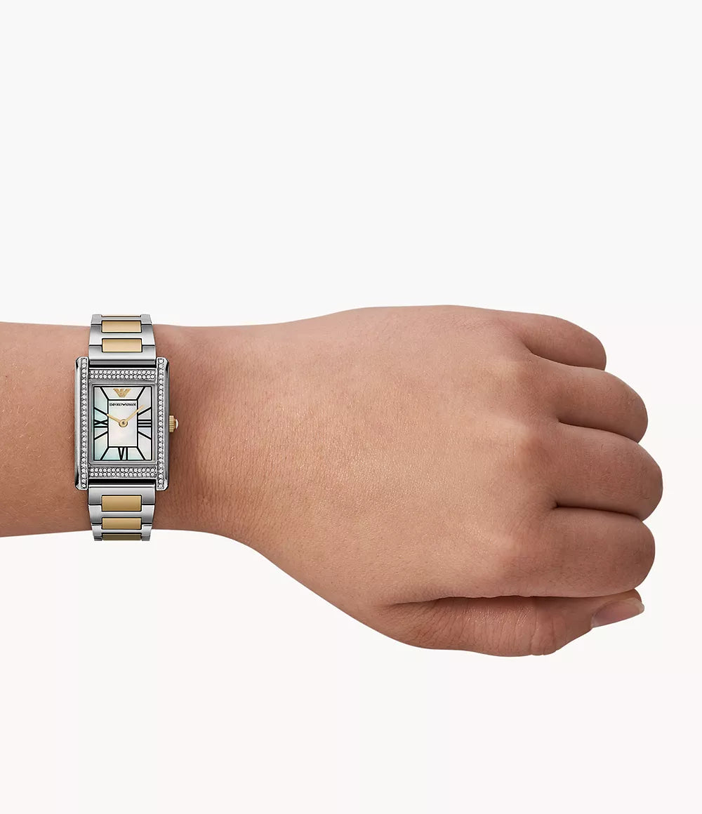 Emporio Armani Two-Hand Two-Tone Stainless Steel Watch - Silver & Gold