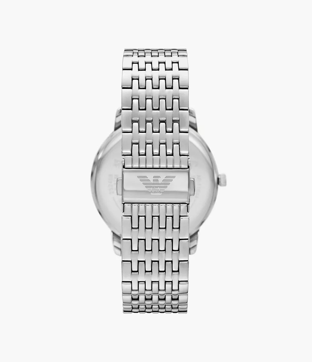 Emporio Armani Three-Hand Date Stainless Steel Watch