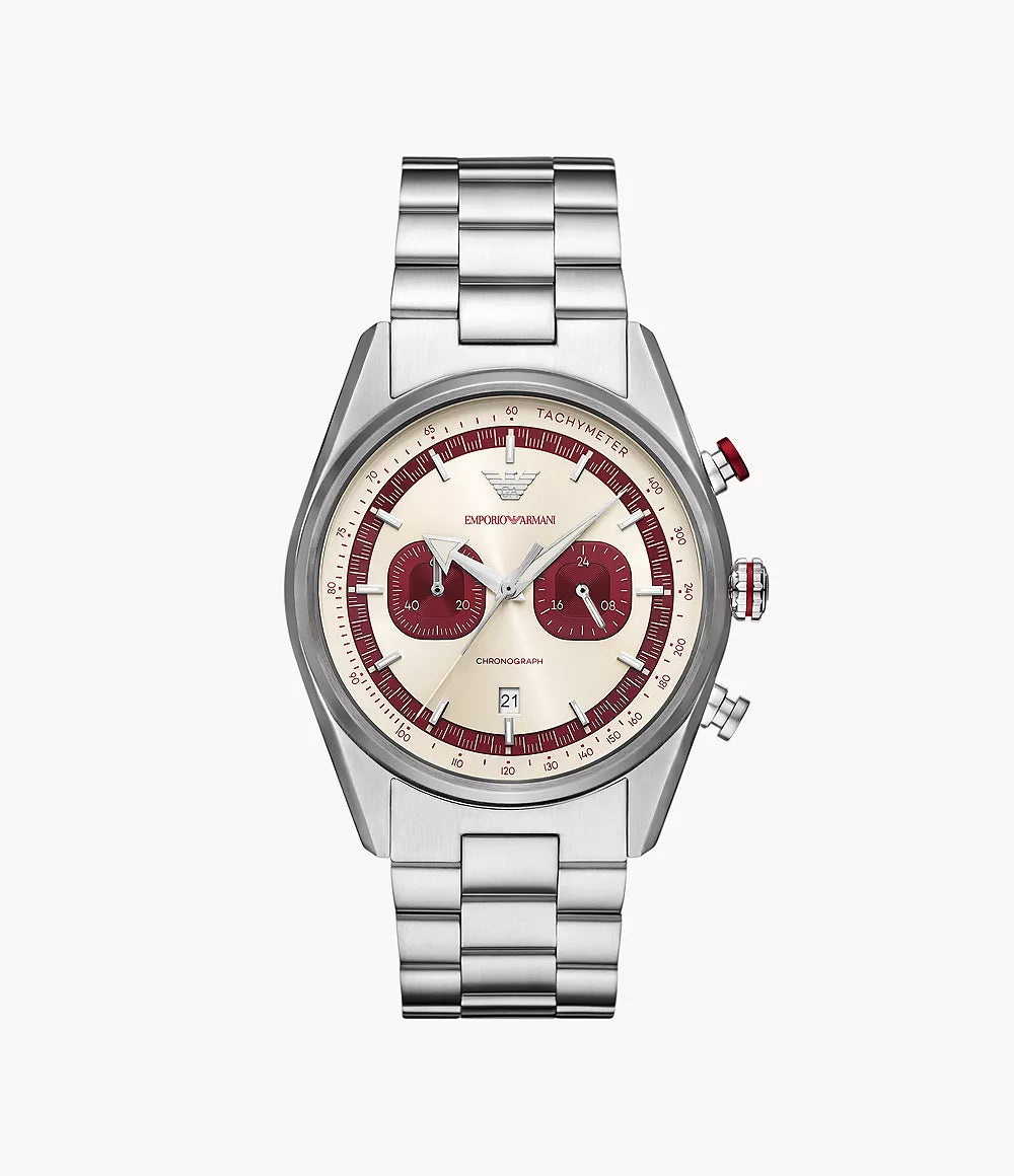 Emporio Armani Chronograph Stainless Steel Watch - Silver