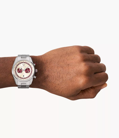 Emporio Armani Chronograph Stainless Steel Watch - Silver