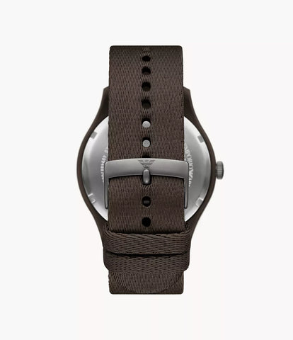 Emporio Armani Three-Hand Brown Tide Ocean Material Nylon Fabric Watch