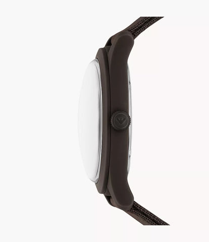 Emporio Armani Three-Hand Brown Tide Ocean Material Nylon Fabric Watch