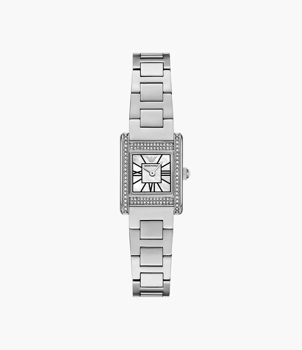 Emporio Armani Two-Hand Stainless Steel Watch - Silver