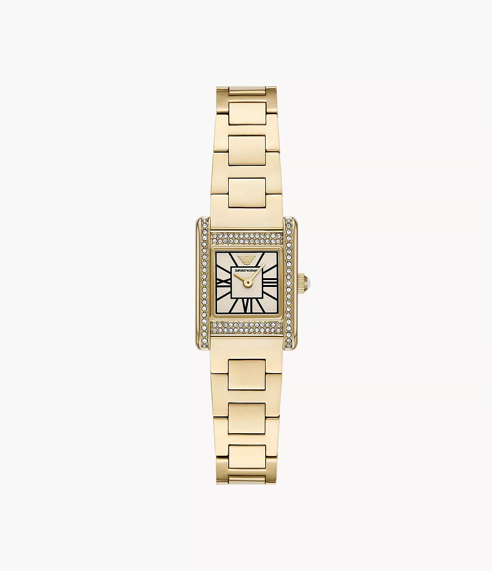 Emporio Armani Two-Hand Gold-Tone Stainless Steel Watch - Gold