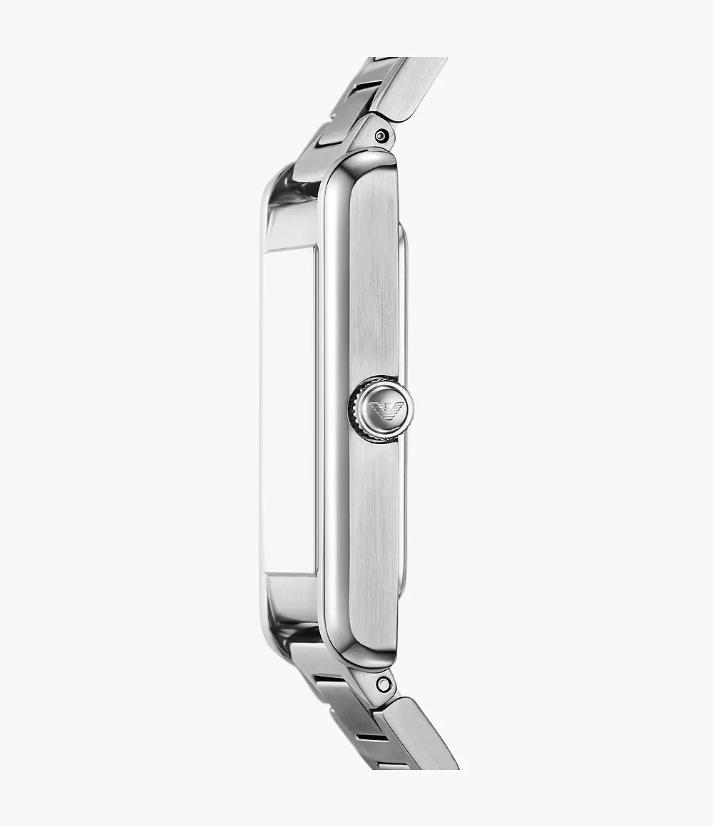 Emporio Armani Two-Hand Date Stainless Steel Watch - Silver