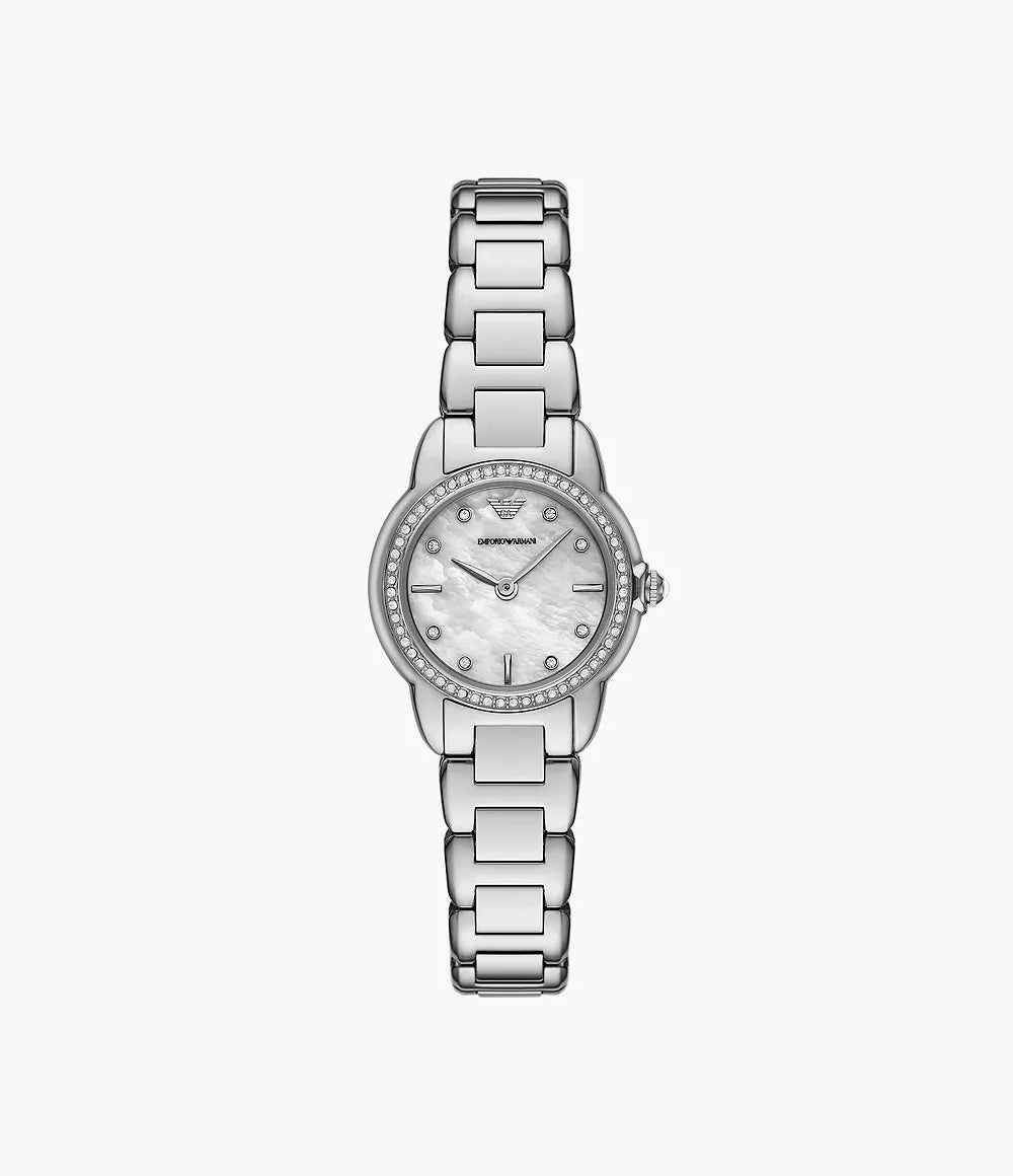 Emporio Armani Two-Hand Stainless Steel Watch - Silver