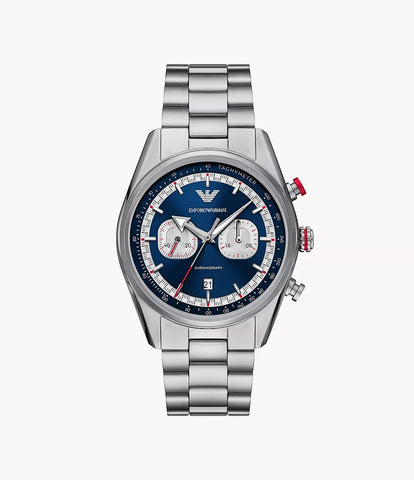 Emporio Armani Chronograph Stainless Steel Watch - Silver