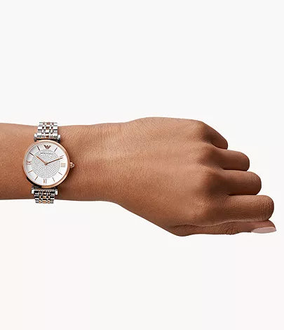 Emporio Armani Women's Two-Hand Two-Tone Stainless Steel Watch
