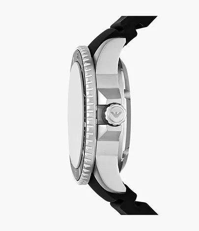 Emporio Armani Sea Explorer Automatic Black Silicone Watch