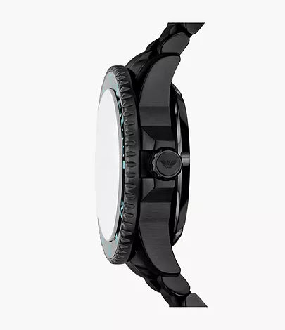 Emporio Armani Sea Explorer Automatic Black Stainless Steel Watch