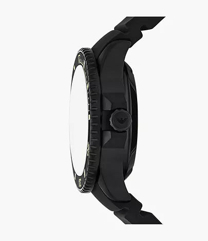 Emporio Armani Sea Explorer Automatic Black Silicone Watch